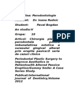 Chirurgia Plastica Parodontala Pentru a Imbunatati Estetic Surasul Gingival Alterat Prin Eruptie Pasiva (1)