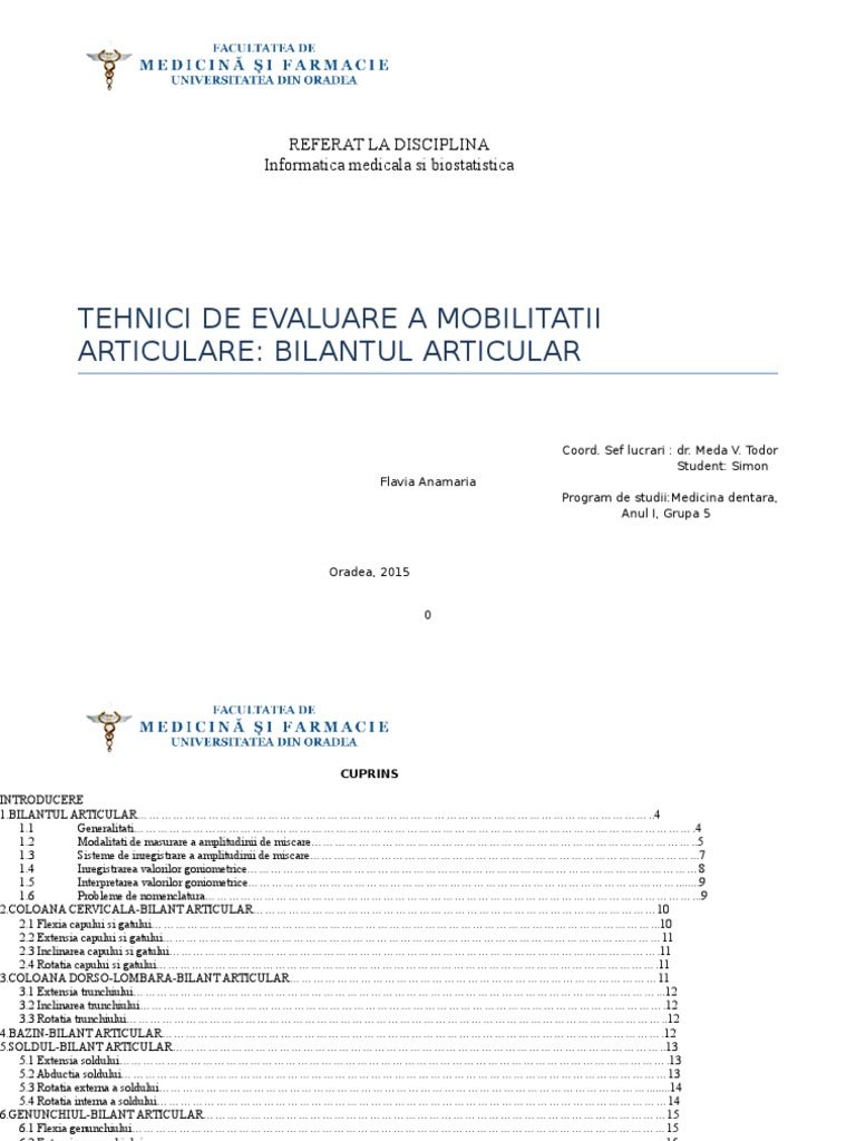 Medicină pentru mobilitate articulară - despreiluminat.ro