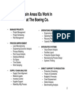 Main Areas IEs Work In at Boeing