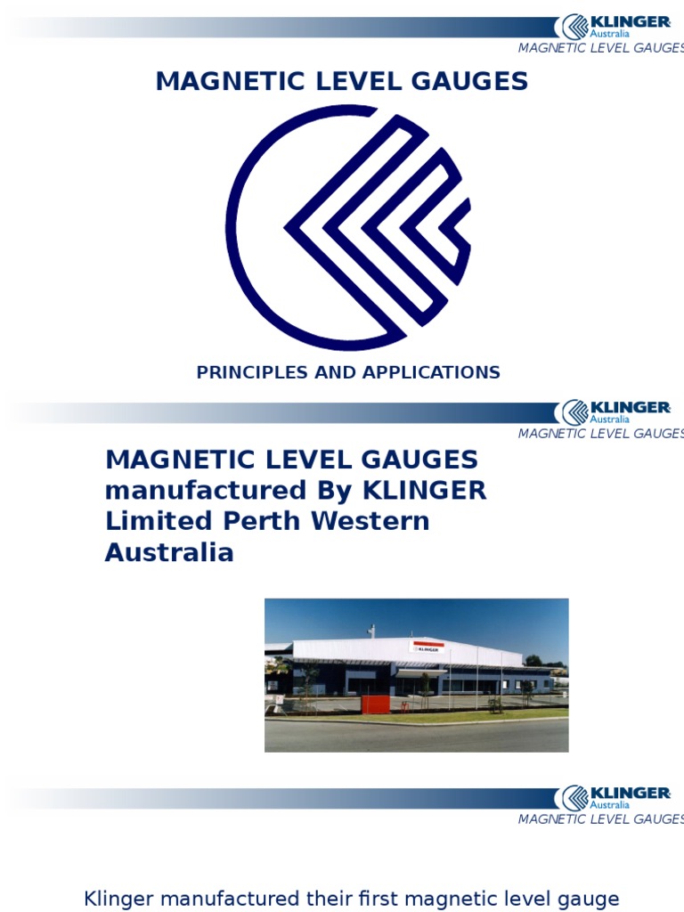 TCKlinger Level Gauge Principles and Application Rev 2C PDF Switch Radar