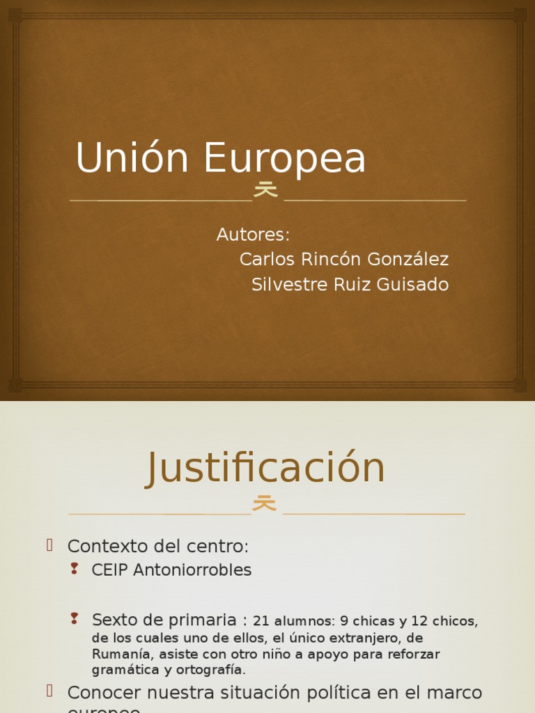 Unidad Didáctica España en La Unión Europea | PDF | Unión Europea ...