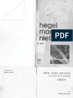 Hegel, Marx, Nietzsche (o del reino de las sombras)