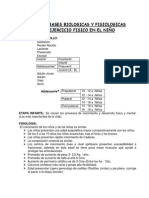 Bases Biologicas y Fisiologicas Del Ejercicio Físico en El Niño