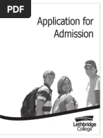 Application For Admission