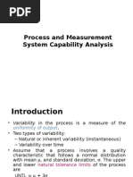 Process and Measurement System Capability Analysis