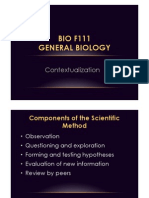 BIO F111 General Biology: Contextualization