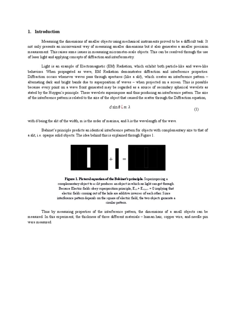 Measuring Small Objects with Laser Interferometry | PDF