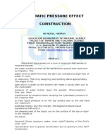 Hydrostatic Pressure Effect On Dam Construction