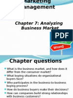 Chapter 7: Analyzing Business Market