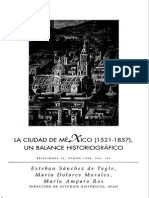 La ciudad de México (1521 - 1857). Un balance historiográfico
