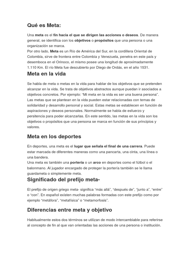 Qué Es Meta | PDF | Metaanálisis | Palabra