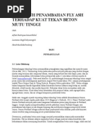 Download Pengaruh Penambahan Fly Ash Terhadap Kuat Tekan Beton Mutu by Syahrul Munir SN269237526 doc pdf
