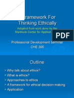 A Framework For Thinking Ethically