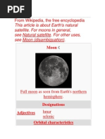 NASA Moon Fact Sheet Overview | PDF | Atmosphere | Moon