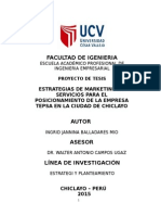 Markting de Servicios para El Posicionamiento Estrategico de La Empresa