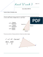 Worksheet Week 3: A + B 2accosc Sin A Sin B