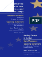 Political Guidelines of President Junker