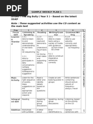 Weekly Plan