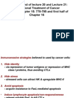 Lecture 21: End of Lecture 20 and Lecture 21: The Rational Treatment of Cancer Reading: Chapter 15: 778-795 and First Half of