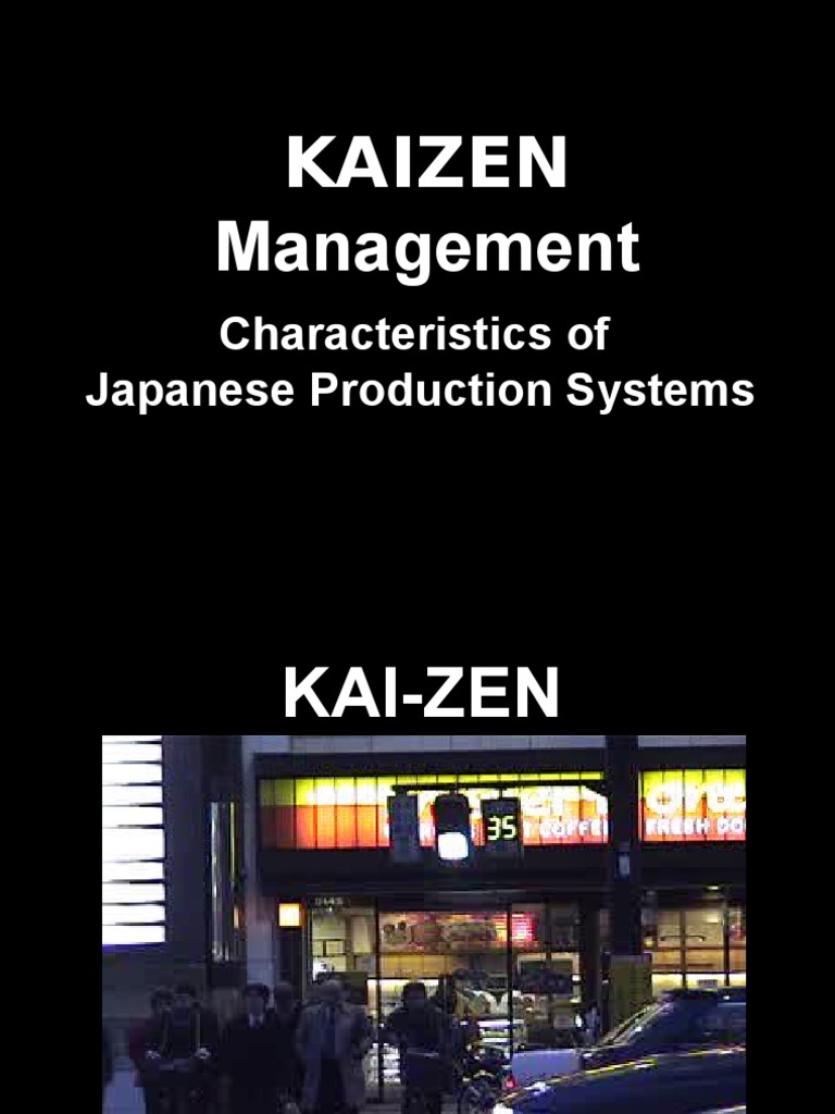 Kaizen Management Characteristics of Japanese Production Systems PDF
