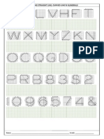 Plate No. 2. Vertical Lettering Straight Line, Curved Line & Numerals