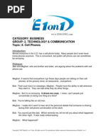 Category: Business Group: 2. Technology & Communication Topic: 8. Cell Phones