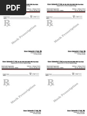 Prescription Pad Template