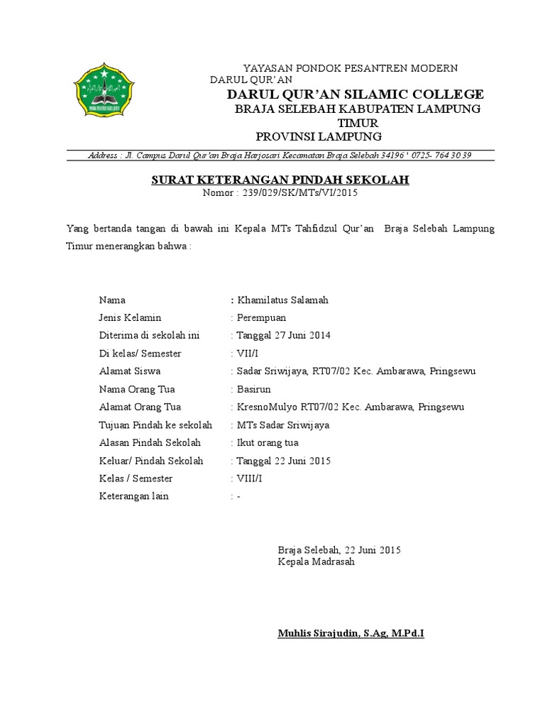Contoh Kop Surat Yayasan Pondok Pesantren