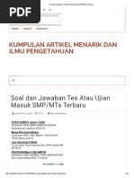 Soal Tes Ppdb Smp Mts T P 2018 2019
