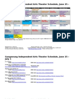 Gangneung Independent Arts Theater Schedule, June 25 - July 1