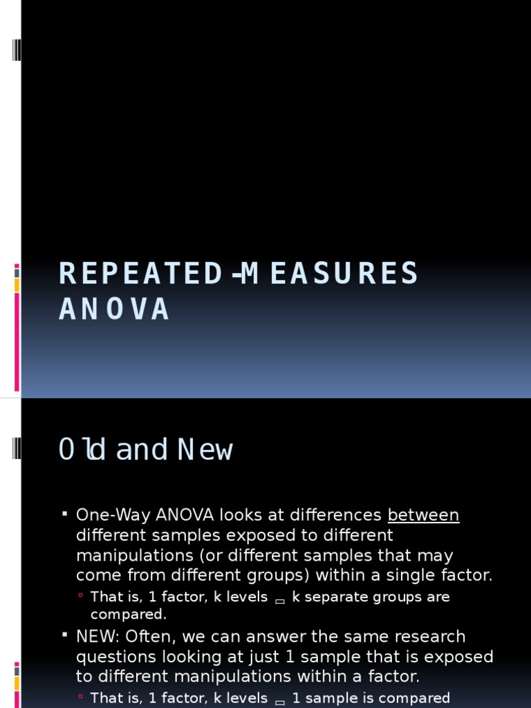 Repeated Measures ANOVA Explained | PDF | Analysis Of Variance ...