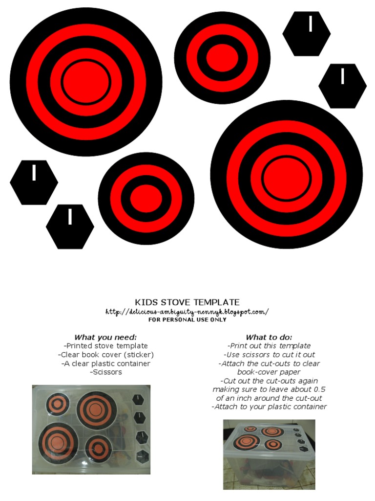 Kids Stove Template