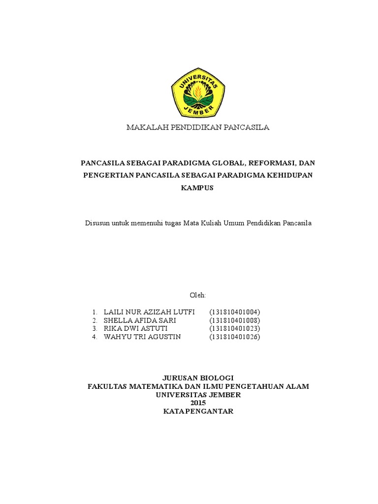 Makalah Pancasila Sebagai Paradigma