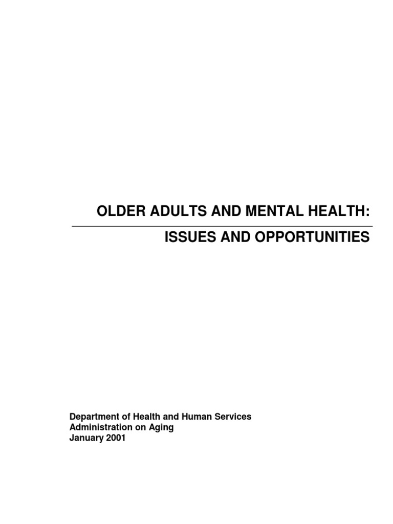 Mental Health Challenges for Older Adults | PDF