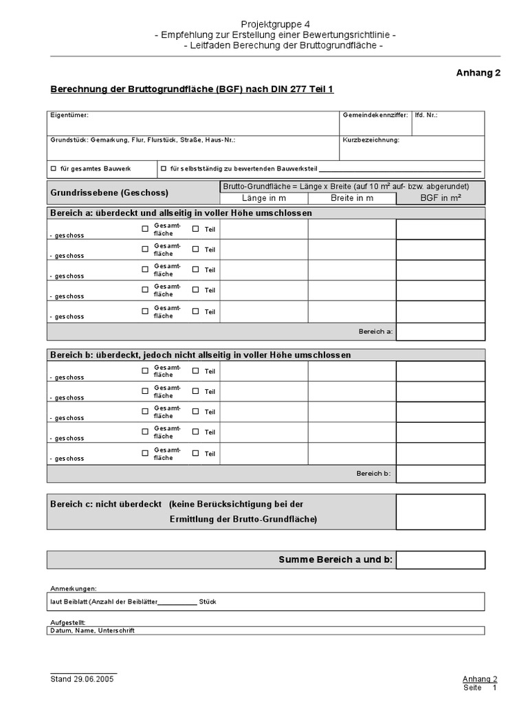 Berechnung Der Bruttogrundfläche (BGF) Nach DIN 277 Teil 1 | Art Media