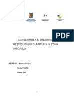 Conservarea Şi Valorificarea Meşteşugului Olăritului În Zona Vaşcăului