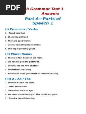 B2 Grammar Test Pdf