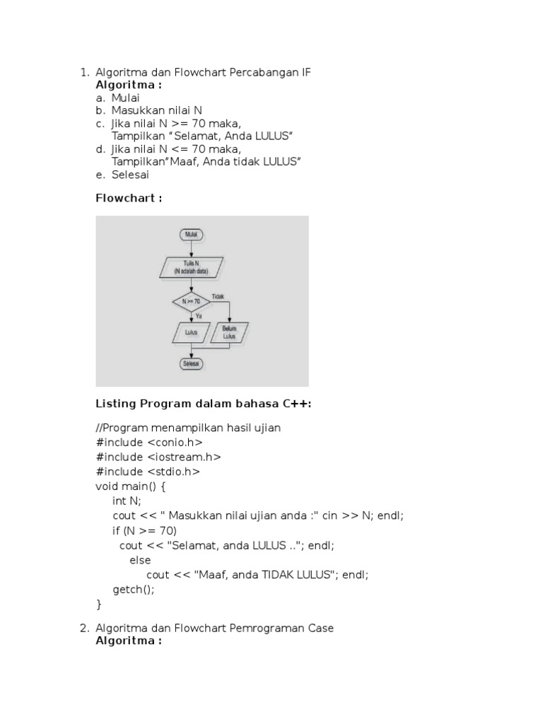 Algoritma Dan Flowchart | PDF