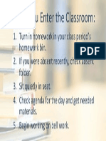 Classroom Procedure Poster
