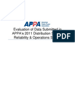 Evaluation of Data Submitted in APPA’s 2011 Distribution System Reliability & Operations Survey