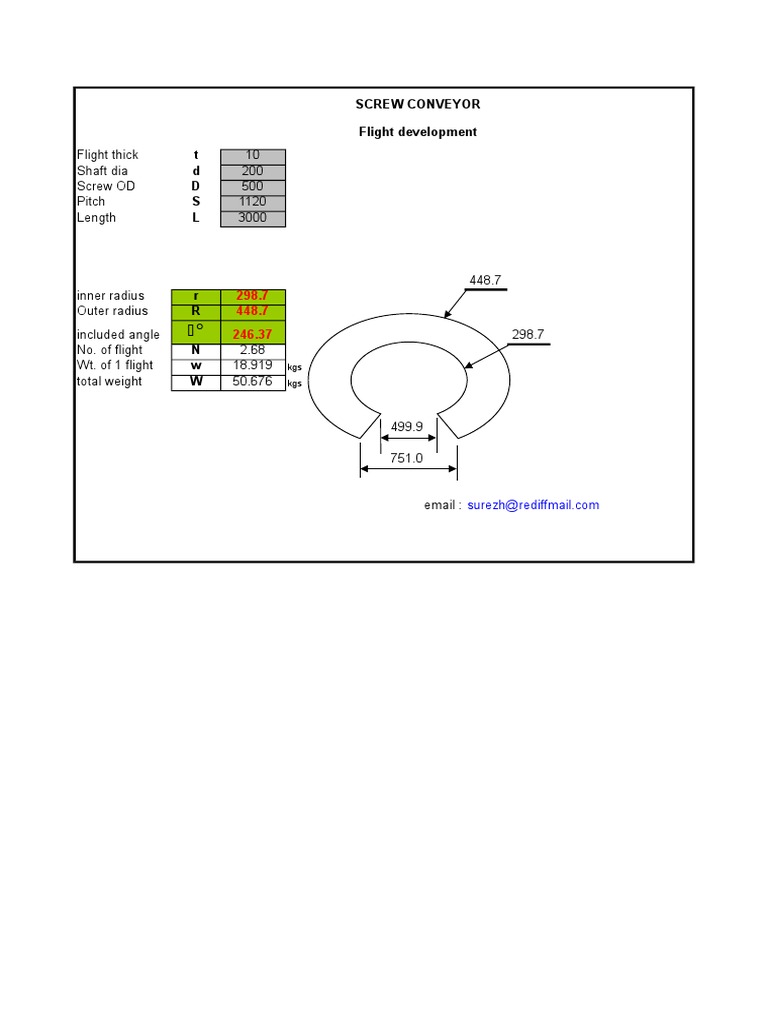 Screw Conveyor Flight Development Guide | PDF | Mechanical Engineering ...