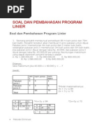 Download Soal Dan Pembahasan Program Linier by Noviarti SN269315579 doc pdf