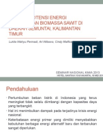 Ppt Analisis Potensi Energi Terbarukan Biomassa Sawit Di Daerah Semuntai Kalimantan Timur