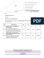 Nitin Nalawade 09604619899Quotation of SYCON MFM to Videocon Solar Plant- Warora