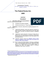 Federal Excise Act Pakistan Updated July 2014