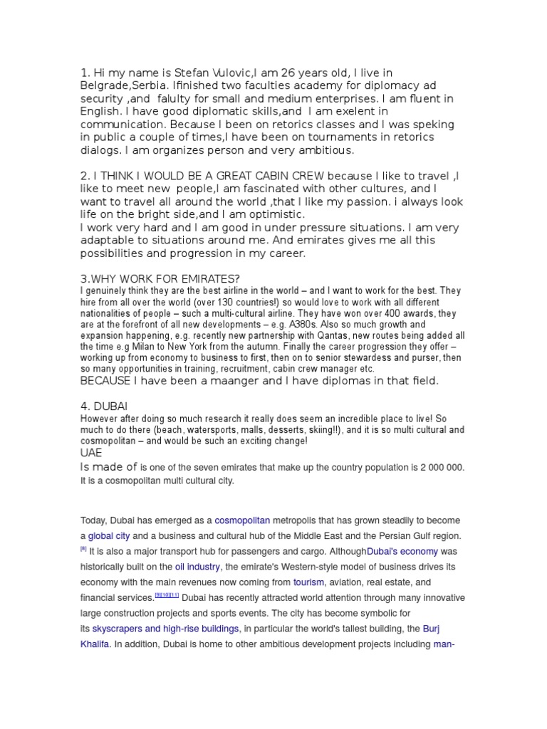 Emirates Question Answers | PDF | Dubai | Airline Hub