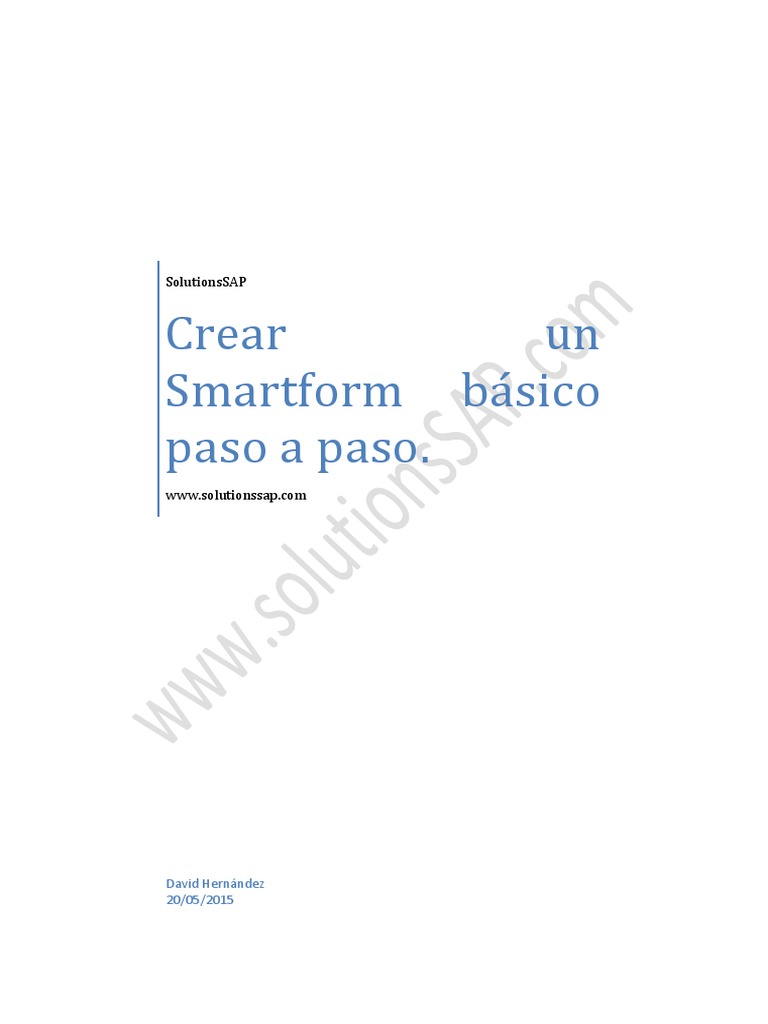 Crear Un Smartform Paso A Paso PDF | PDF | Tabla (base de datos ...