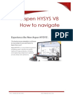 How To Navigate To Aspen HYSYS V8