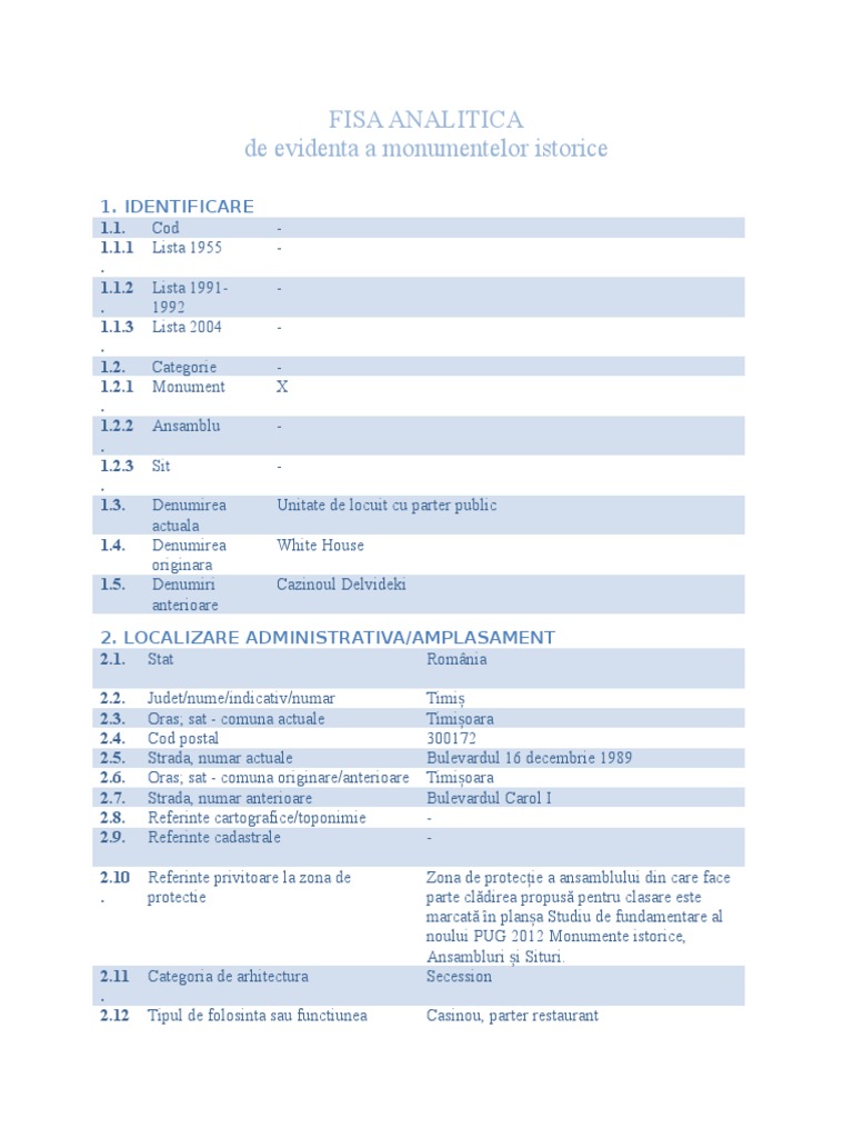 Fisa Analitica | PDF