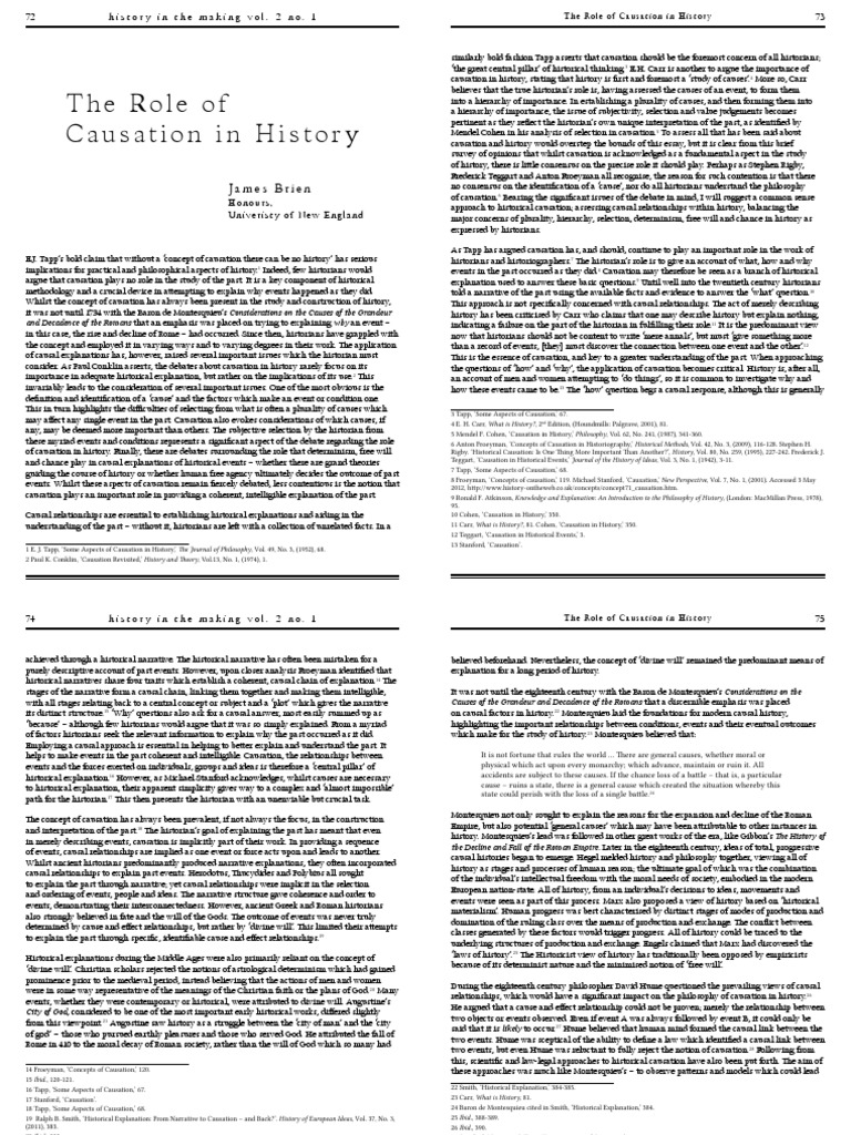 what is a historical causation